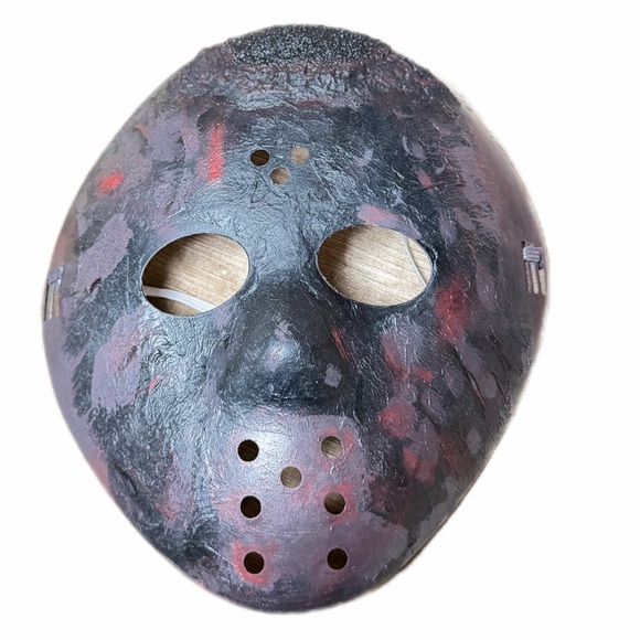 Mask Black and Red Art wall decor hand painted